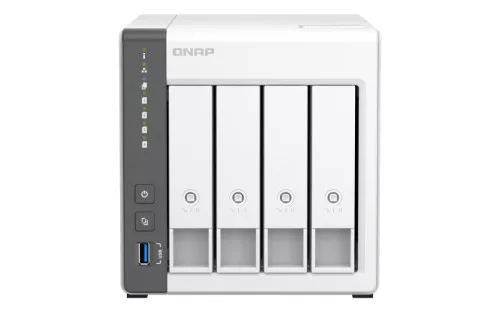 QNAP 4-bay ARM 4C 2.0GHz , 4 x SATA 6Gb/s 3.5"/2.5", 4GB RAM on-board, 1 x GbE, 1 x 2