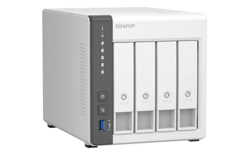 QNAP 4-bay ARM 4C 2.0GHz , 4 x SATA 6Gb/s 3.5"/2.5", 4GB RAM on-board, 1 x GbE, 1 x 2