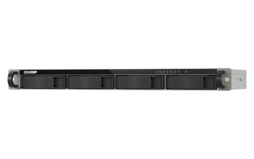 QNAP 4-Bay quad-core 2.0 GHz short-depth 1U rackmount NAS with 100W power supply, 4GB