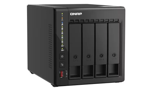QNAP 4-bay desktop NAS, Intel Celeron J6412 4C 2.0GHz, burst 2.6GHz, onboard 8GB RAM,