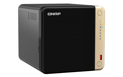 QNAP 1U 4-Bay rackmount NAS, Intel® Celeron® N5105/N5095 quad-core, 8GB RAM onboard (
