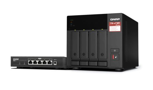 QNAP 4-bay NAS, AMD Ryzen V1000 series V1500B 4C/8T 2.2GHz, 8GB DDR4 RAM (2 x SODIMM