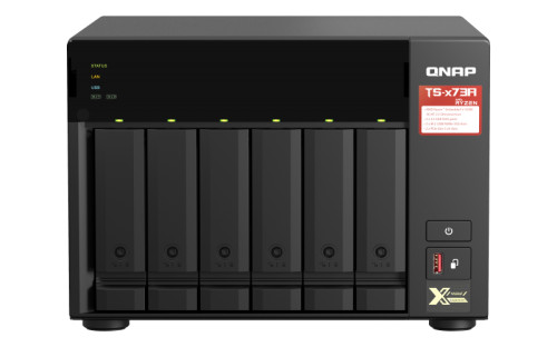 QNAP 6-bay NAS, AMD Ryzen V1000 series V1500B 4C/8T 2.2GHz, 8GB DDR4 RAM (2 x SODIMM