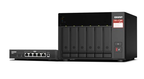 QNAP 6-bay NAS, AMD Ryzen V1000 series V1500B 4C/8T 2.2GHz, 8GB DDR4 RAM (2 x SODIMM