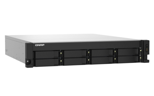 QNAP 8-Bay quad-core 1.7 GHz rackmount NAS with 250W PSU, 4GB DDR4 UDIMM RAM (max 16G