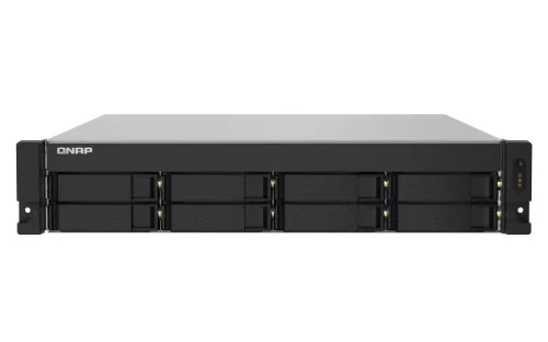 QNAP 8-Bay quad-core 1.7 GHz rackmount NAS with 250W PSU, 4GB DDR4 UDIMM RAM (max 16G