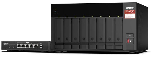 QNAP 8-bay NAS, AMD Ryzen V1000 series V1500B 4C/8T 2.2GHz, 8GB DDR4 RAM (2 x SODIMM