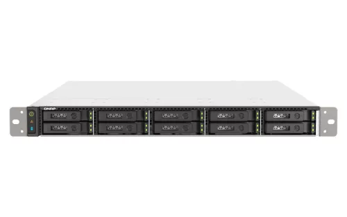 QNAP 1U 10-bay all flash NAS, U.2/U.3 NVMe PCIe Gen4 x4 and SATA 6Gbps bays, AMD EPYC