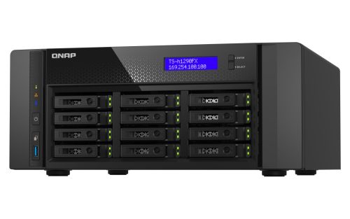 QNAP 12-Bay U.2 NVMe PCIe Gen4 x4 all-flash desktop NAS, AMD EPYC 16-core 7302P up to
