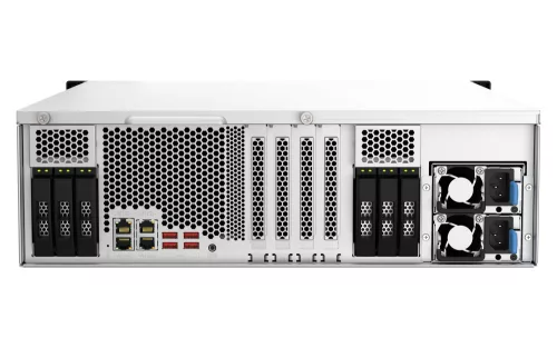 QNAP 22-Bay 3U rackmount NAS, Intel® Xeon® E-2378 8 cores / 16 threads 2.6 GHz proces