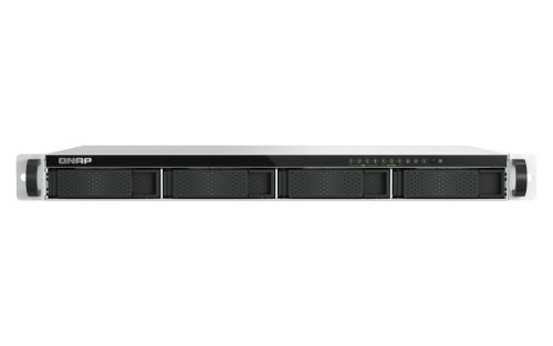 QNAP 1U 4-bay  3.5" SATA + 3 x E1.S/PCIe M.2 2280 short depth 12" rackmount NAS, Inte