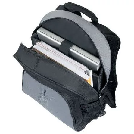 TARGUS Notebook hátizsák TSB023EU, Essential 15.4-16" Laptop Backpack - Black/Grey