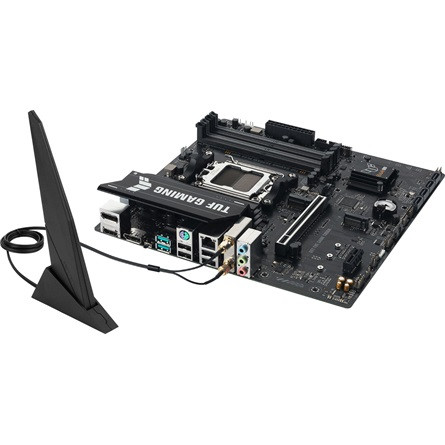 Asus Alaplap - AMD TUF GAMING A620AM-PLUS WIFI AM5 (A620, 4xDDR5 7600+MHz, 1x 2,5 Gb LAN, 2xM.2, 4xSATA3, HDMI+2xDP)
