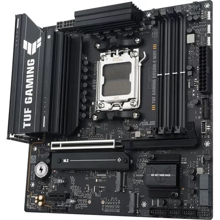 Asus Alaplap - AMD TUF GAMING B850M-E WIFI AM5 (B850, MicroATX, 4xDDR5 8000+MHz, 4xSATA3, 3x M.2, HDMI+2xDP)