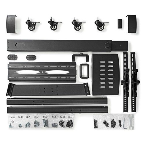 Nedis TVSM5100BK kerekes gurulós LCD TV/Monitor állvány (tartó konzol), 32"-55", szabadon álló, 35kg