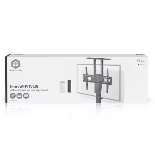 Nedis TVSM5840BK 37-80" LCD TV/Monitor motoros állvány (tartó konzol), állítható magasság 79 - 184 cm, Smart Wi-Fi, 60kg