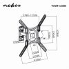 Nedis TVWM1430BK 23"-55" LCD TV / monitor fali tartókonzol, maximum 30 kg, forgatható / dönthető, 2 forgáspont