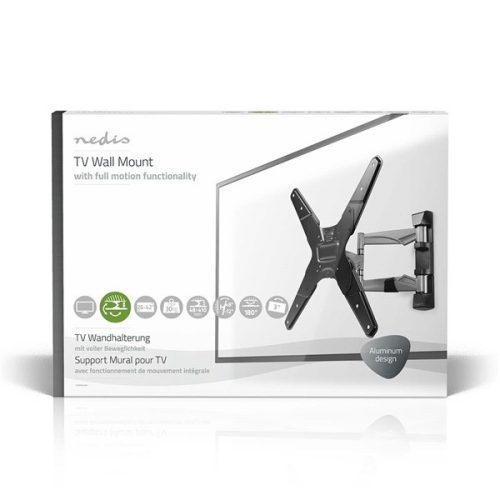 Nedis TVWM5530BK 23"- 55" LCD TV / monitor fali tartókonzol, maximum 30 kg, forgatható / dönthető, 3 forgáspont