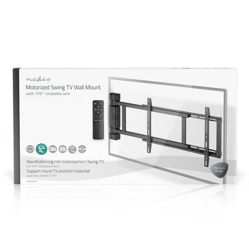 Nedis TVWM5860BK LCD TV / monitot motoros fali tartó konzol, 32-75", max. teherbírás 60 kg, faltáv:56mm, távirányító