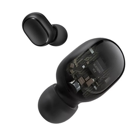 XIAOMI AirDots/EarBuds Basic 2 Bluetooth fülhallgató SZTEREO v5.0, extra mini + töltőtok, FEKETE