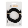 SBOX KAB SBOX TYPEC-2-B TYPE-C/TYPE-C M/M - USB-C kábel - 60W - 2m - Fekete