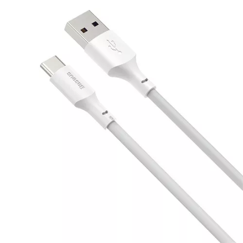 Baseus Simple Wisdom USB Type-A – USB Type-C 5A gyorstöltő adatkábel készlet, 1.5m, fehér