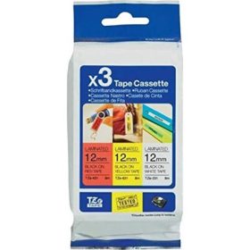   Brother TZe-31M3 (3db) Black on White/Yellow/Red 12mm festékkazetta