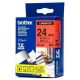 Brother TZE451 24mm piros alapon fekete festékszalag piros-fekete