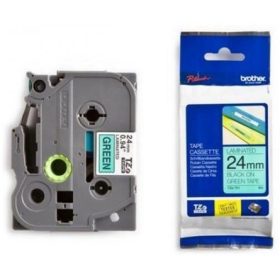   Brother TZE751 zöld alapon fekete nyomtatószalag 24mm címketekercs