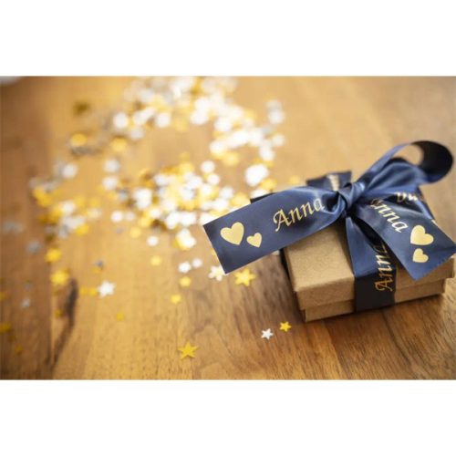 Brother textil szalag TZE-RN54, Sötétkék alapon arany, 24mm, 4m