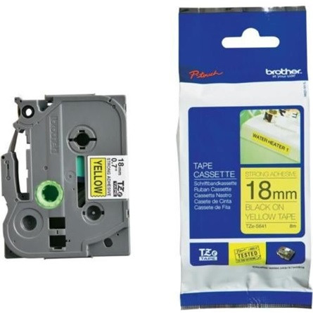 Brother TZES641 18mm BLACK ON YELLOW ADHESIVE TAPE festékszalag fekete-sárga