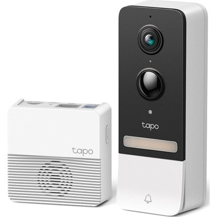 TP-Link Vezeték nélküli IP video kaputelefon szett - Tapo D230S1 (5MP, 160°; IP64, SD, audio; H.264;  6700mAh akku)