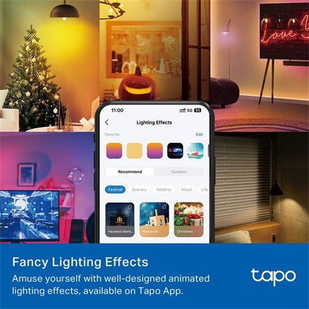 TP-LINK LED Izzó Wi-Fi-s E14, Multi Color, váltakozó színekkel, TAPO L430C(2-PACK)