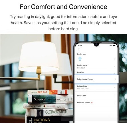 TP-LINK LED Izzó Wi-Fi-s, E27, tompítható fénnyel, TAPO L520E