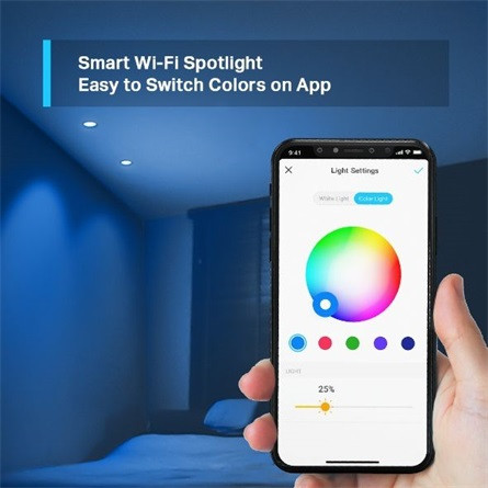 TP-LINK LED Izzó Wi-Fi-s GU10, váltakozó színekkel Spotlight, TAPO L630