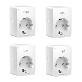   TP-Link Okos Dugalj - Tapo P100 4-pack (230V-10A; 2,4GHz WiFi; Távoli hozzáférés; Ütemezés; Távoli mód)
