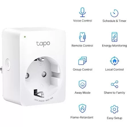 TP-LINK Okos Dugalj Wi-Fi-s Fogyasztás mérővel, TAPO P110