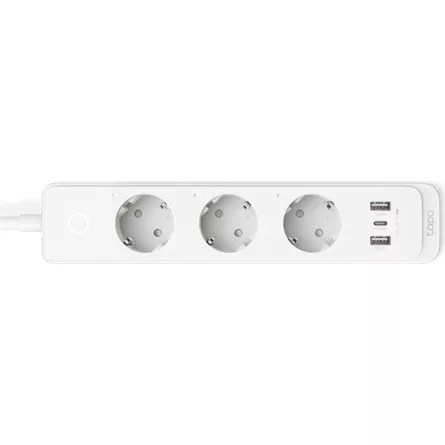 TP-LINK Okos Elosztósor Wifi-s, 3xDugalj + 2xUSB + 1x 18W USB-C, TAPO P300