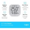TP-Link Okos Hőmérséklet Monitor - Tapo T315 (E-ink kijelző; hőmérséklet és páratartalom mérés; 868 MHz; Hub szükséges)