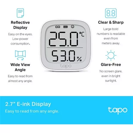TP-LINK Okos Hőmérséklet és Páratartalom Monitor, TAPO T315