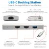 Eaton/TrippLite USB-C Dock, Triple Display HDMI, VGA, USB 3.2, USB-A Hub, 100W