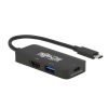 TRIPP-LITE TRIPP LITE USB-C adapter, multiport, HDMI 4K 60Hz, 4:4:4, HDR, USB-A, 100W PD töltés, fekete