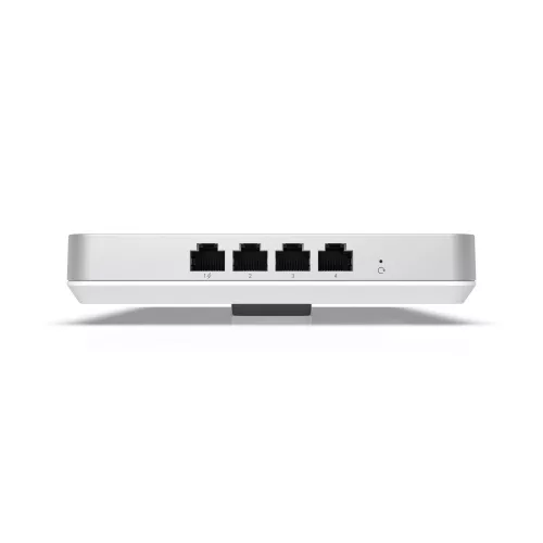 UBIQUITI U6 Enterprise In-Wall, 10 spatial streams, 115 m² (1,250 ft²) coverage, 600+ connected devices, Powered using PoE+/PoE++, (4) GbE ports with (1) PoE output, 2.5 GbE uplink.