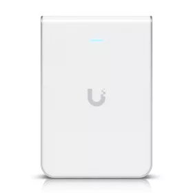  UBIQUITI UniFi6 In-Wall. Wall-mounted WiFi 6 access point with a built-in PoE switch.