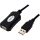 LogiLink USB-A 2.0 - USB-A 2.0 M/F adatkábel 5m fekete összefűzhető (repeater)