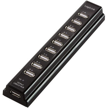 LOGILINK 10-portos USB 2.0 HUB tápegységgel