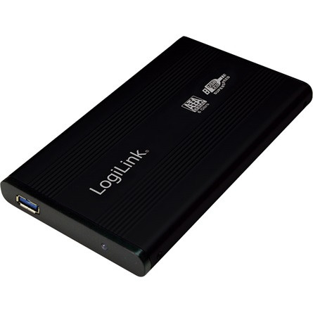 LogiLink MBR LogiLink UA0106 2,5" SATA HDD USB3.0 külső aluminium ház - Fekete