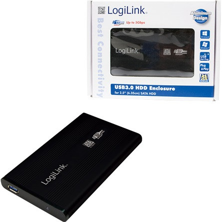 LogiLink 2.5" SATA2 USB3.0 külső ház fekete