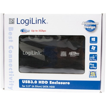 LogiLink 2.5" SATA2 USB3.0 külső ház fekete