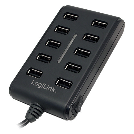 LogiLink USB LogiLink UA0125 USB2.0 10 portos külső hub